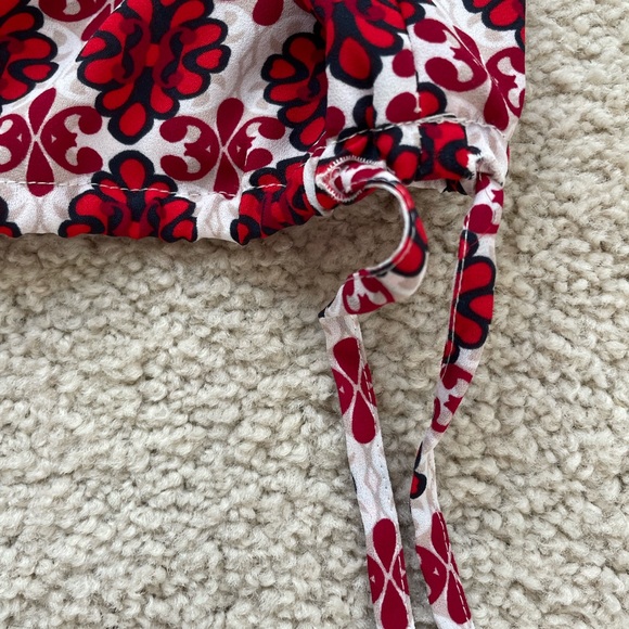 Loft Long Sleeve Red Patterned Blouse Size S - Picture 5 of 8